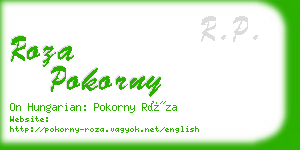 roza pokorny business card